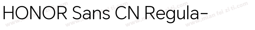 HONOR Sans CN Regula字体转换